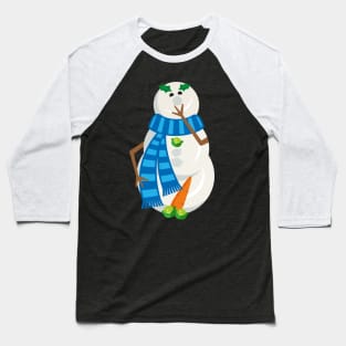 Rude Snowman - Funny Novelty Christmas Baseball T-Shirt